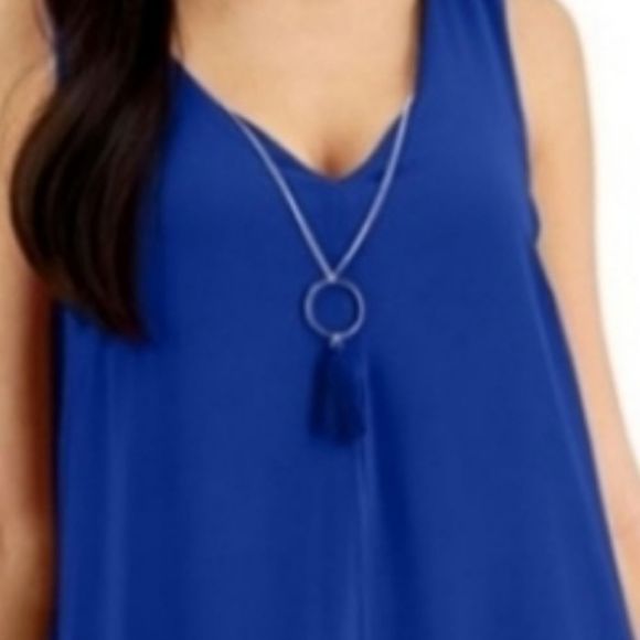 JM Collection Necklace Overlay Maxi Dress Small - Picture 3 of 11
